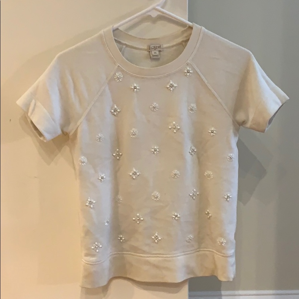 JCrew sequence top Xs white
